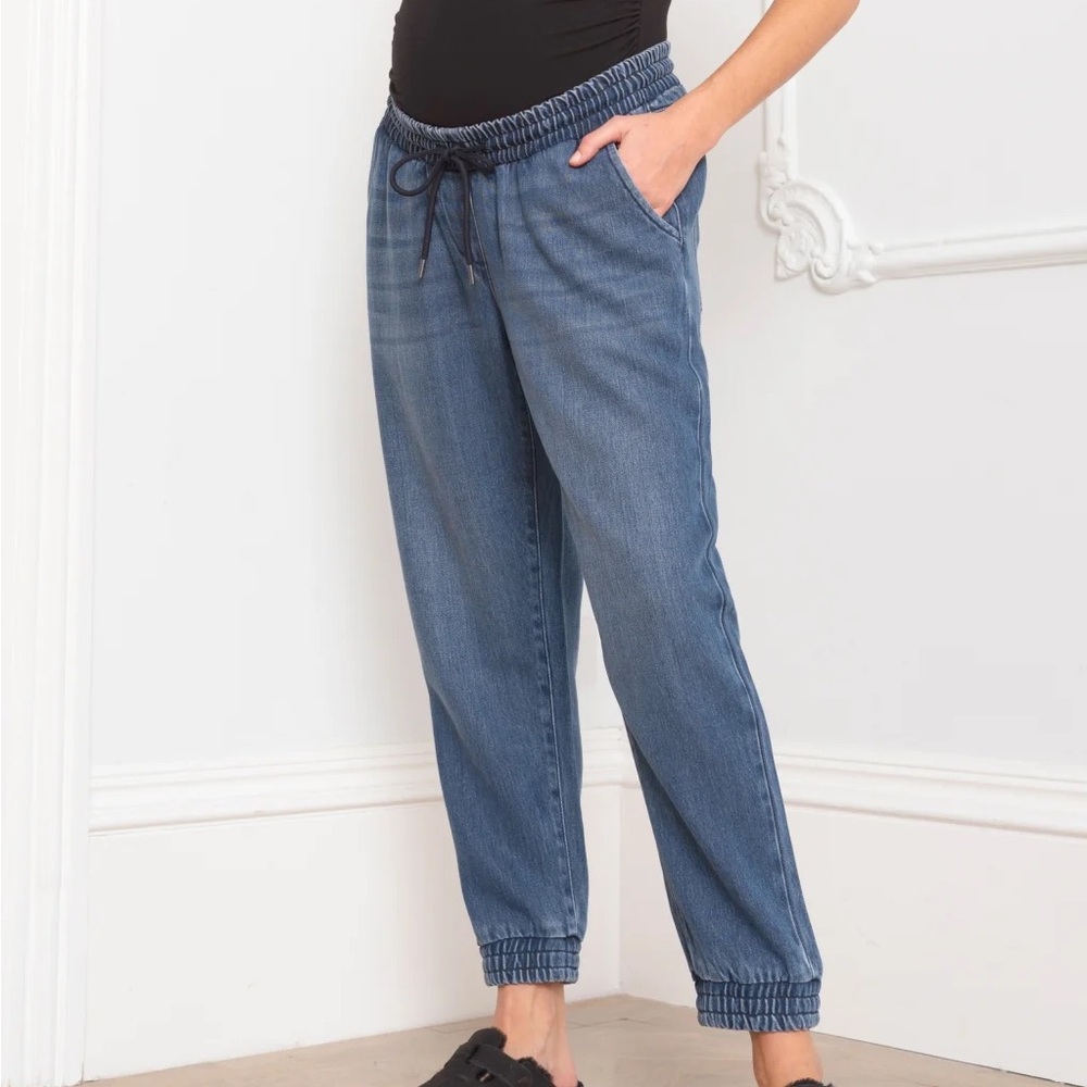 Seraphine Denim Maternity Joggers